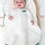 Alligator Embroidered Pip Zip