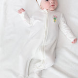 Tulip Embroidered Pip Zip