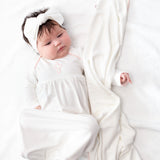 Pink Cross Embroidered Pip Blanket