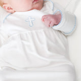 Blue Cross Embroidered Pip Gown