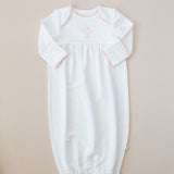 Pink Cross Embroidered Pip Gown