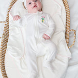 Tulip Embroidered Pip Blanket