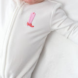 Cowgirl Boot Embroidered Pip Zip