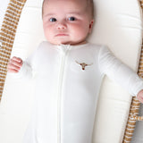 Longhorn Embroidered Pip Zip