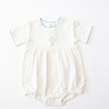 Blue Cross Embroidered Pip Bubble