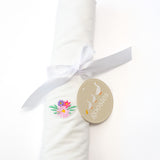 Flower Fields Embroidered Pip Blanket