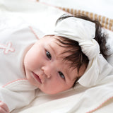 Pink Cross Embroidered Pip Gown