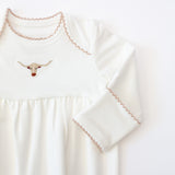 Longhorns Embroidered Pip Gown