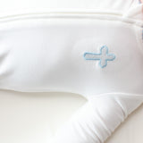 Blue Cross Embroidered Pip Zip