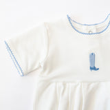 Cowboy Boot Embroidered Pip Bubble