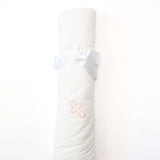 Pink Cross Embroidered Pip Blanket