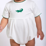 Alligator Embroidered Pip Bubble