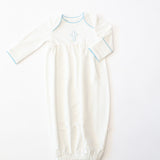 Blue Cross Embroidered Pip Gown