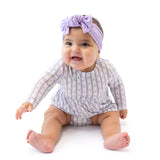 LS Bodysuit Dress-Lilac Ribbons