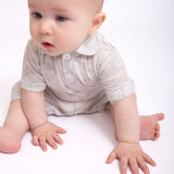 SS Polo Romper-Driftwood Camo
