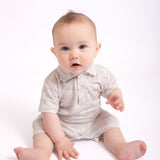 SS Polo Romper-Driftwood Camo