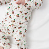 Sweatshirt Polo Romper-Mallard Drake