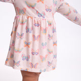 LS Bodysuit Dress-Butterfly Bliss