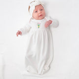 Tulips Embroidered Pip Gown