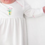 Tulips Embroidered Pip Gown