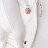 Pip Emb Zip Romper-Varsity Football