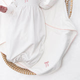 Pip Emboidered Blanket- Bow