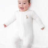 Pip Emb Zip Romper-Deer