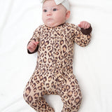 Convertible Zip Pajamas - Classic Leopard