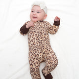 Convertible Zip Pajamas - Classic Leopard