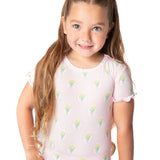SS & Shorts Ruffle PJ - Fancy Tulips