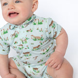 SS Polo Romper-Delta Dogs