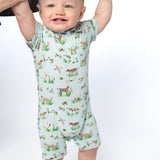 SS Polo Romper-Delta Dogs
