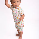 SS Polo Romper-Zoo Crew