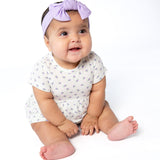 SS Bodysuit Dress-Lilac Buds