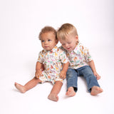 SS Polo Romper-Zoo Crew