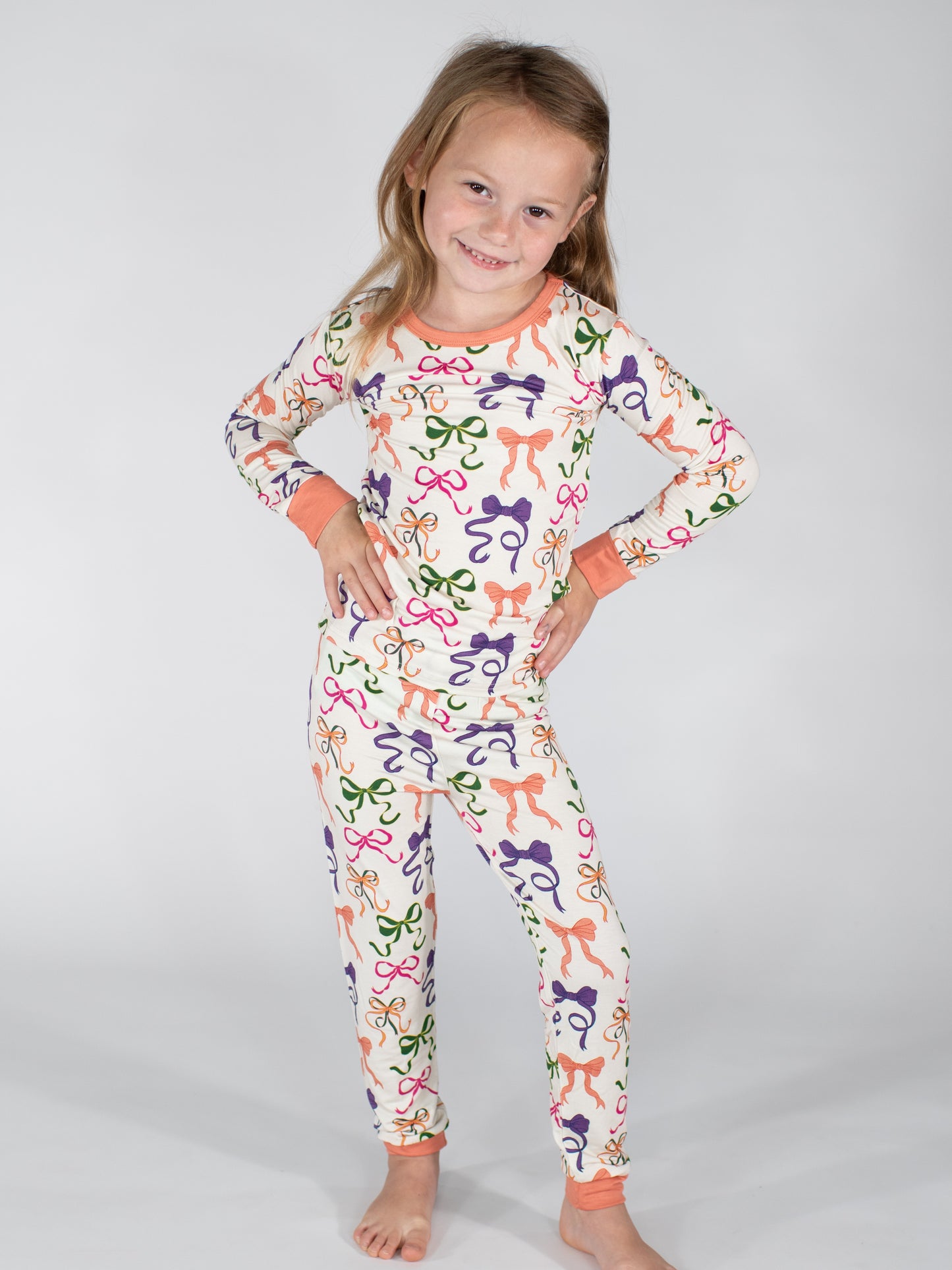 Bows - Long Sleeve/Pants PJs