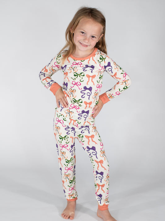 Bows - Long Sleeve/Pants PJs