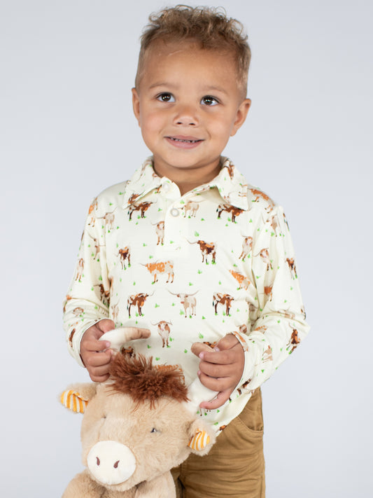 LS Polo Shirt - Longhorns