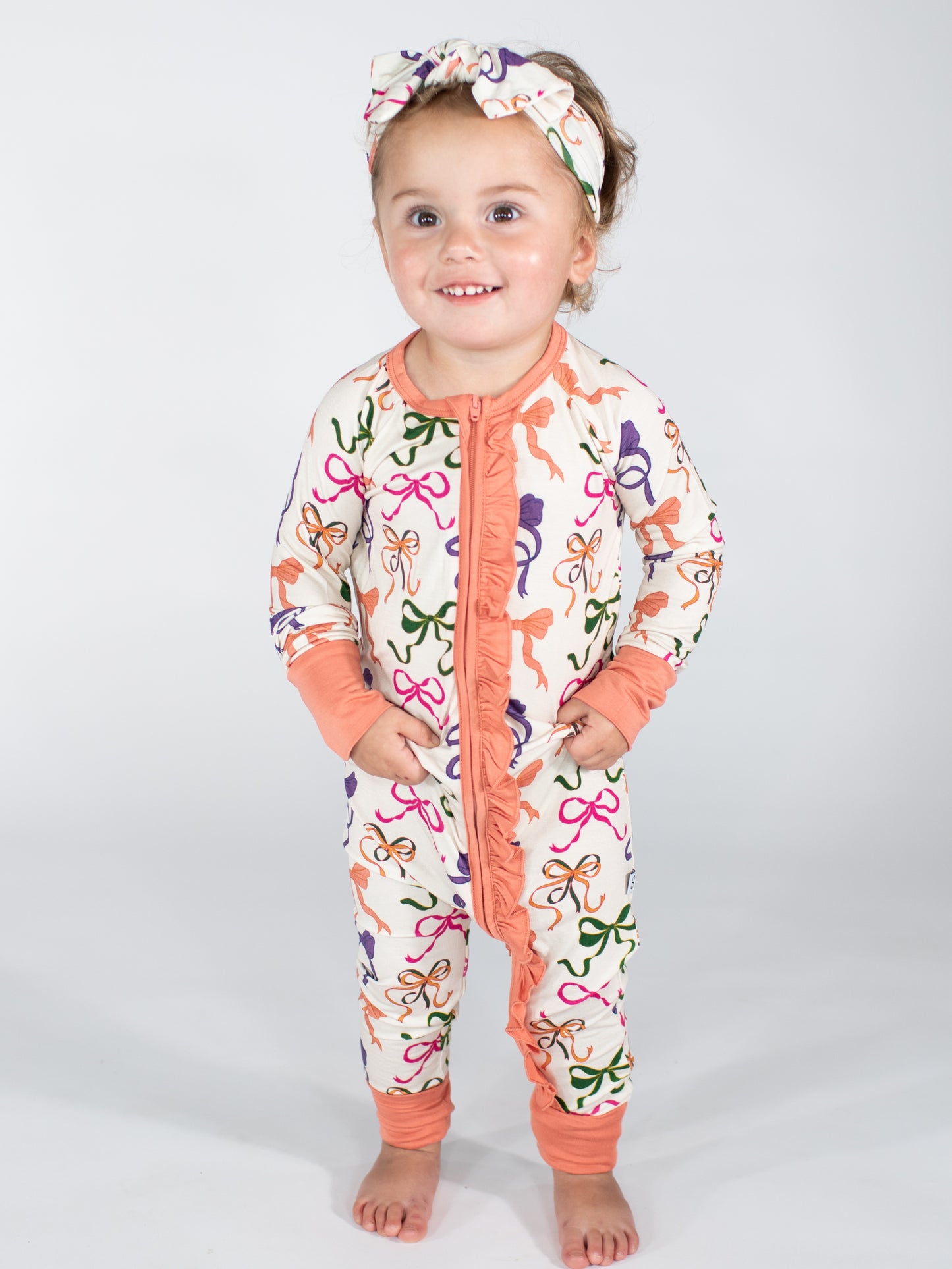 Zip PJs - Bows