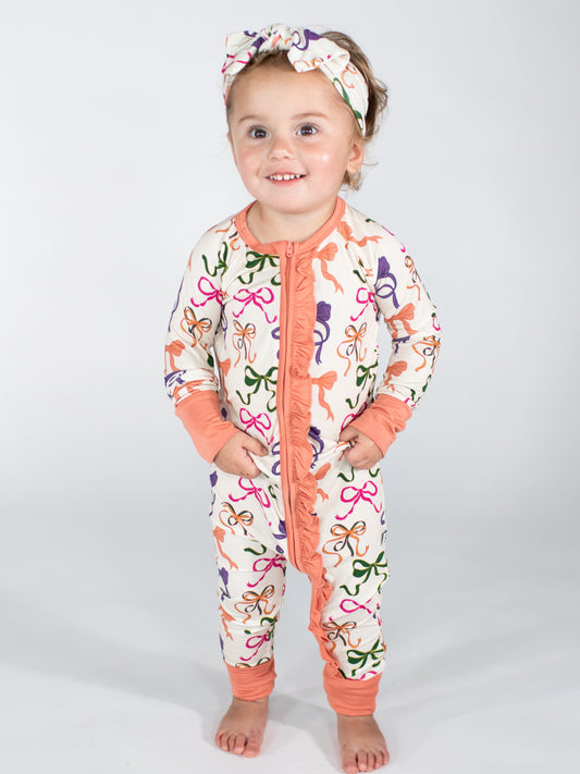 Zip PJs - Bows