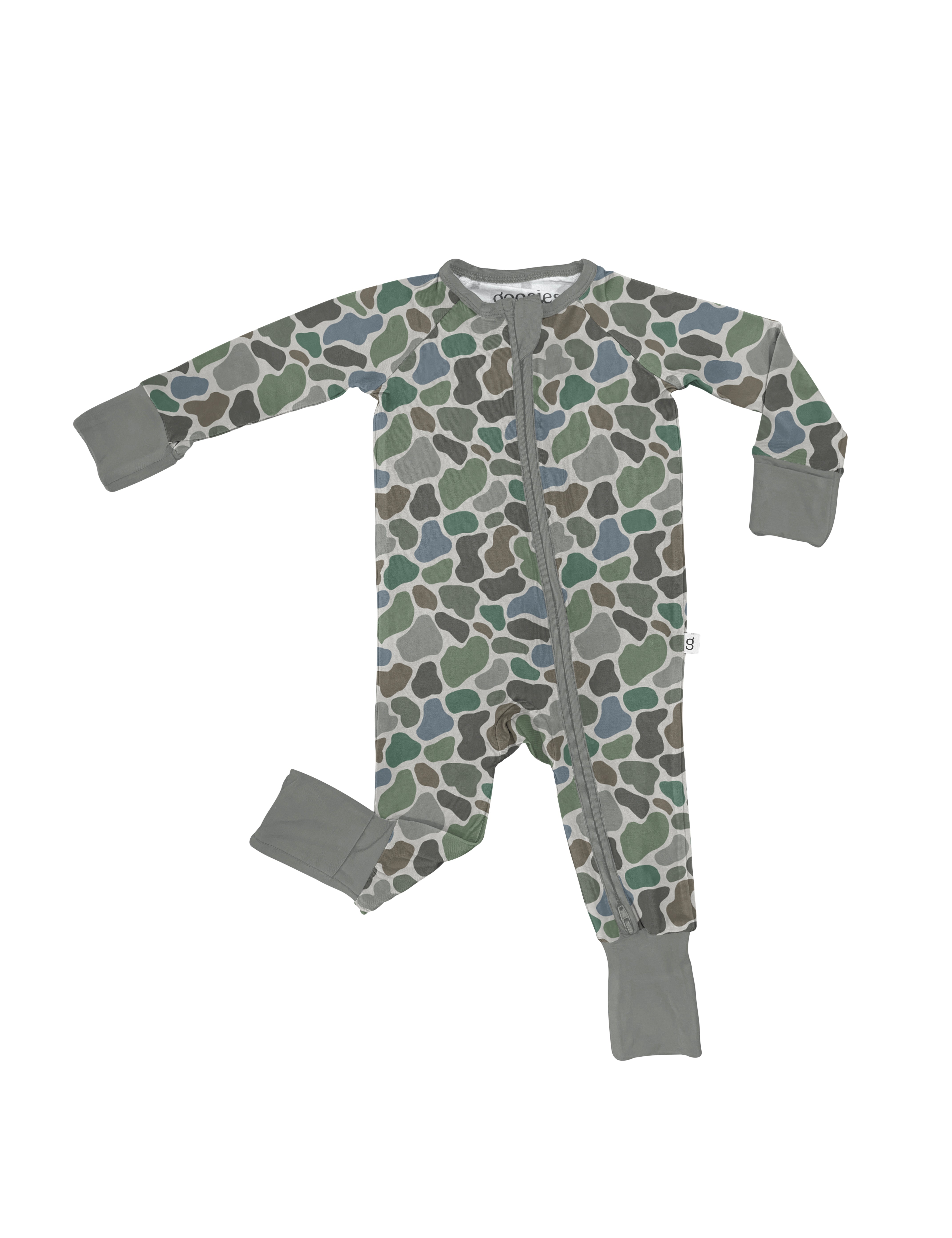 Convertible Zip Pajamas - Pebble Camo