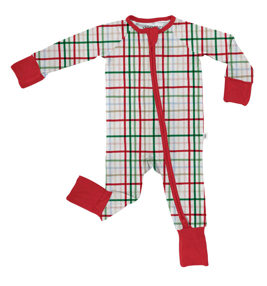 LS Zip PJ - Festive Plaid