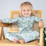 Convertible Zip Pajamas - Hydrangeas