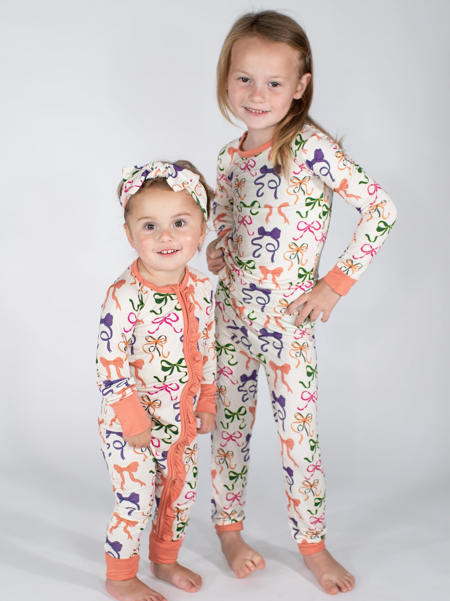 Zip PJs - Bows