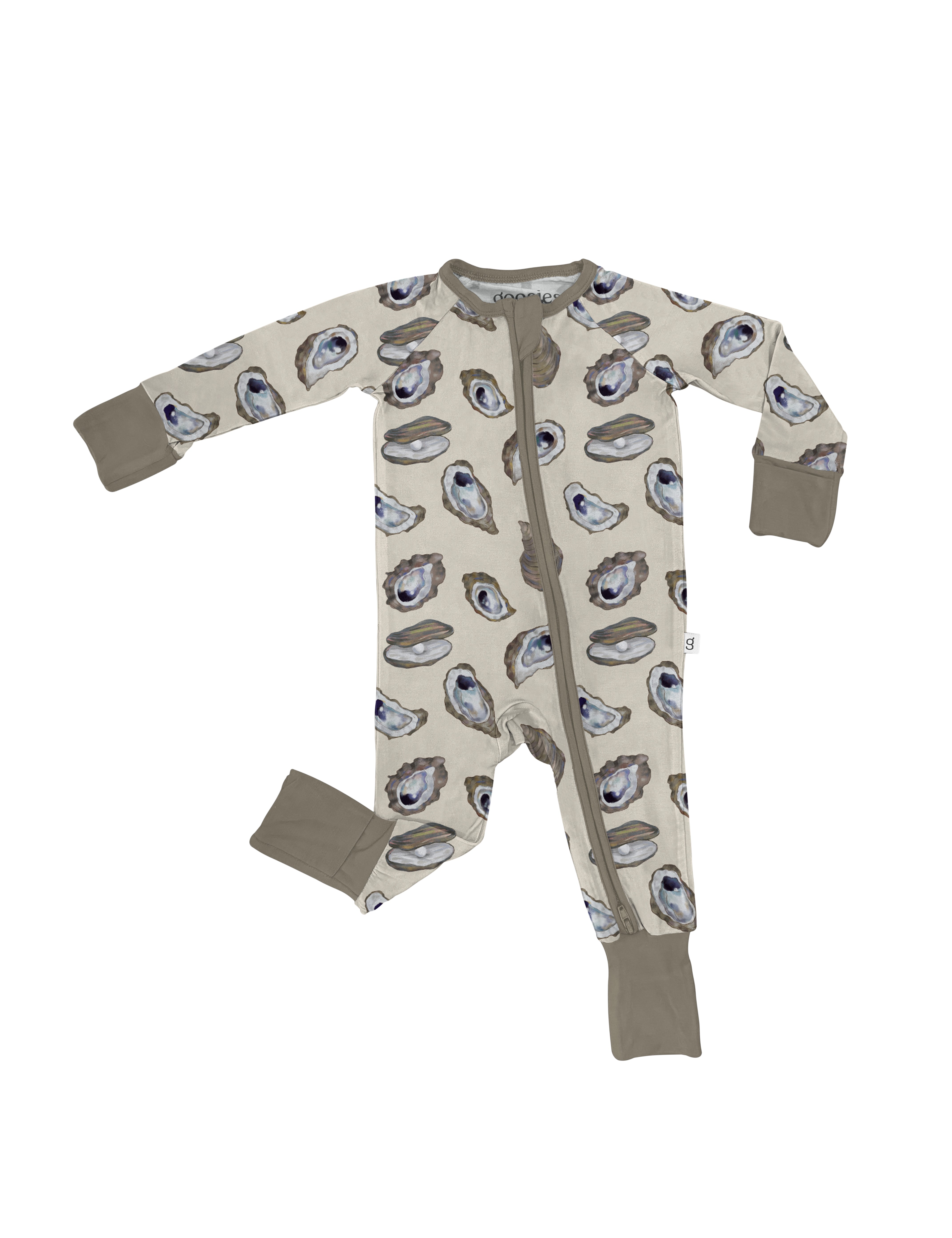 Convertible Zip Pajamas - Oysters