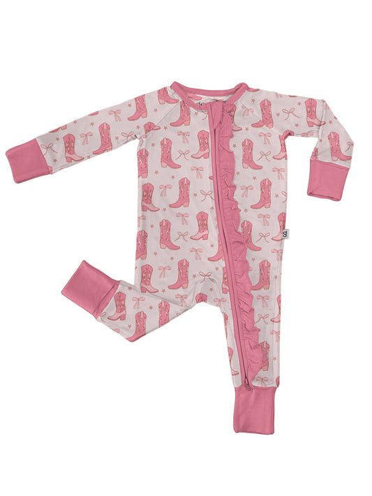 Zip PJs - Boots & Bows