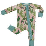 Convertible Zip Pajamas - Cactus Blooms