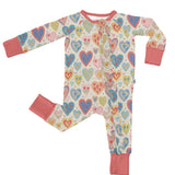 Convertible Zip Pajamas - Lovestruck