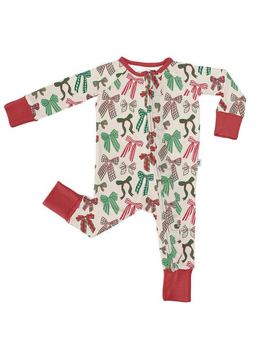 LS Zip PJ - Holiday Bows