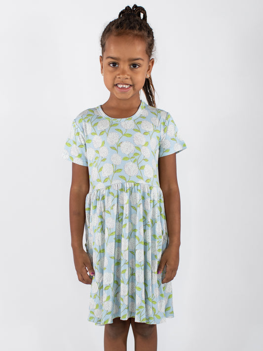 SS Pocket Dress - Hydrangeas